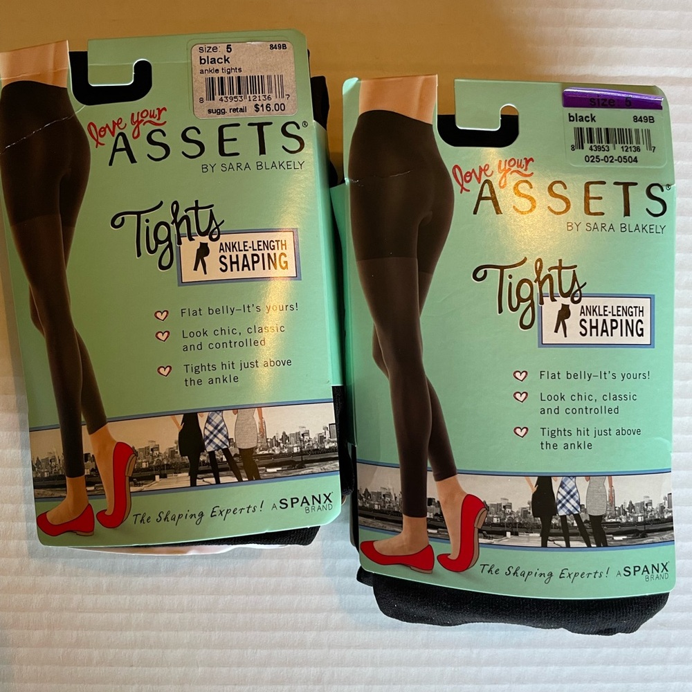 2 Spanx Love Your Assets ankle tights